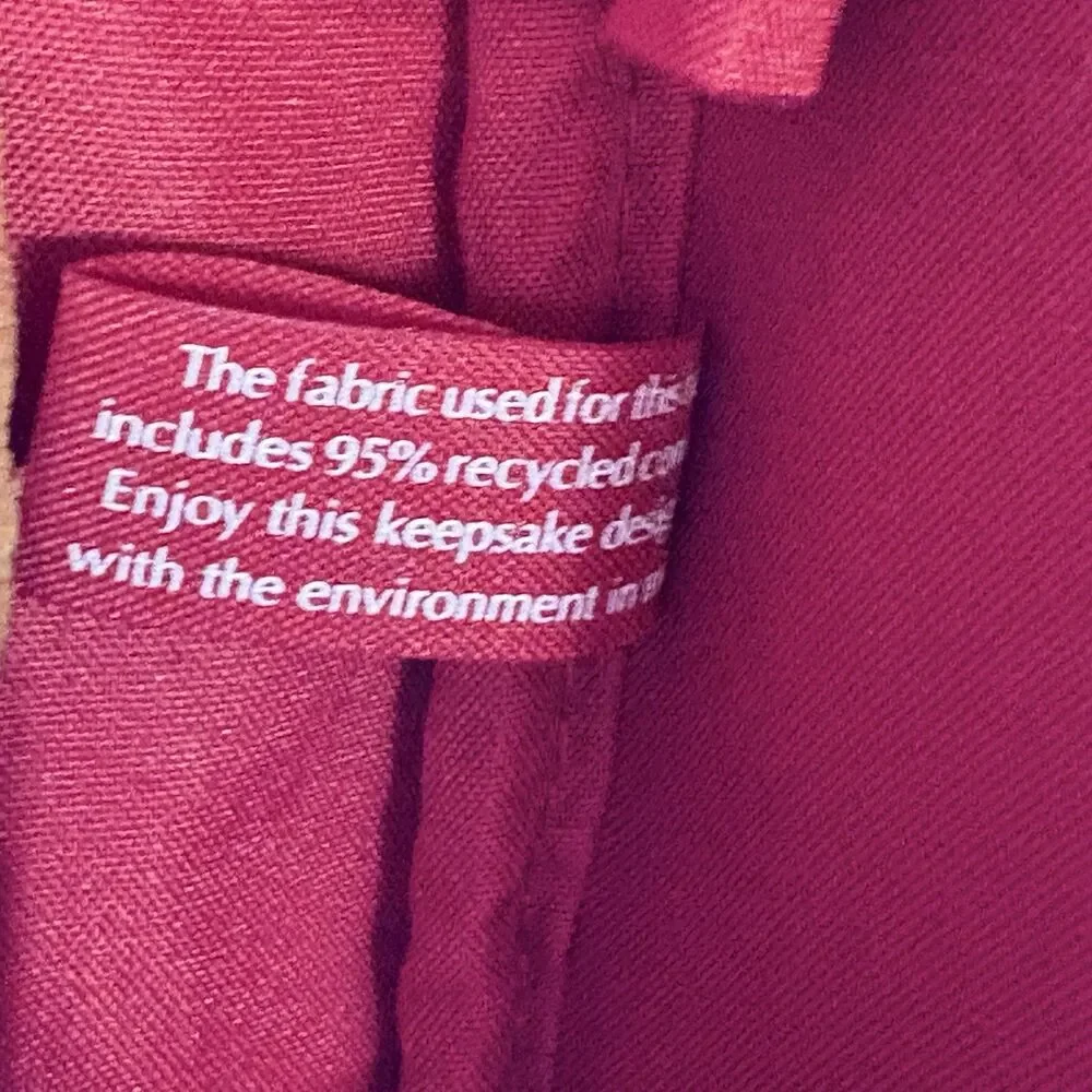 Estée Lauder Red Makeup Case Zip Handle Polyester/Spandex 11x8x4 in